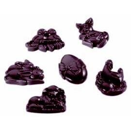 Schokoladenform  • Osterfiguren | 18 Mulden | Muldenmaß 45 x 35 x H 8 mm  L 275 mm  B 135 mm Produktbild