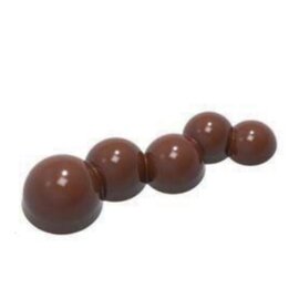 Schokoladenform  • Halbkugelreihe | 24 Mulden | Muldenmaß 20 x 20 x H 19 mm  L 275 mm  B 135 mm Produktbild