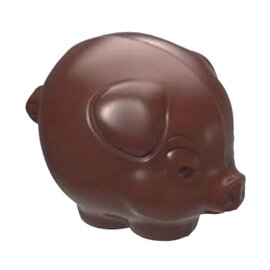 Schokoladenform|Doppelform  • Schwein | 14 Mulden | Muldenmaß 37,5 x 30 x H 12 mm  L 275 mm  B 135 mm Produktbild