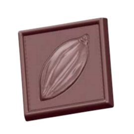 Schokoladenform  • quadratisch|Kakaofrucht | 28 Mulden | Muldenmaß 34,5 x 34,5 x H 4,5 mm  L 275 mm  B 135 mm Produktbild
