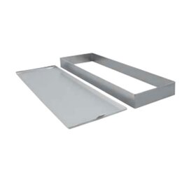 Schnittkuchen-Bodenblech und Backrahmen Aluminium  L 580 mm  B 200 mm Produktbild