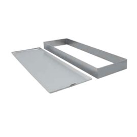 Schnittkuchen-Bodenblech und Backrahmen Aluminium  L 580 mm  B 100 mm Produktbild