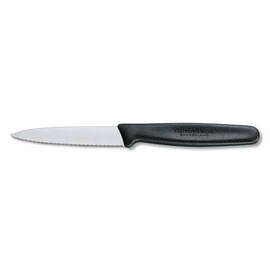 Gemüsemesser mittelspitz Wellenschliff | schwarz Klingenschutz | Klingenlänge 8 cm Produktbild