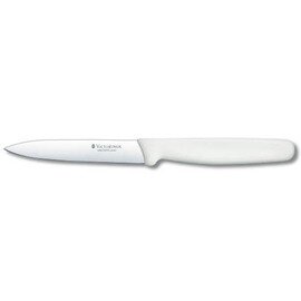 Gemüsemesser mittelspitz glatter Schliff | weiß | Klingenlänge 10 cm Produktbild