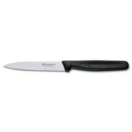 Gemüsemesser mittelspitz Wellenschliff | schwarz | Klingenlänge 10 cm Produktbild