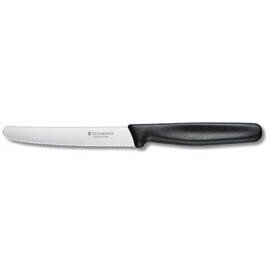 Tomatenmesser|Wurstmesser STANDARD gebogene Klinge Wellenschliff | schwarz | Klingenlänge 11 cm Produktbild