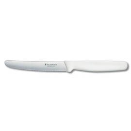 Tomatenmesser|Wurstmesser STANDARD gebogene Klinge Wellenschliff | weiß | Klingenlänge 11 cm Produktbild