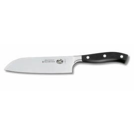 Santoku GRAND MAÎTRE gerade Klinge glatter Schliff  | genietet | schwarz | Klingenlänge 17 cm Produktbild