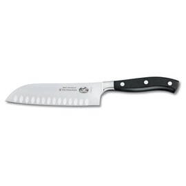 Santoku GRAND MAÎTRE gerade Klinge Kullenschliff  | genietet | schwarz | Klingenlänge 17 cm Produktbild