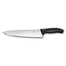 Kochmesser SWISS CLASSIC | Klingenlänge 25 cm | glatter Schliff | Grifffarbe schwarz L 38,6 cm Produktbild