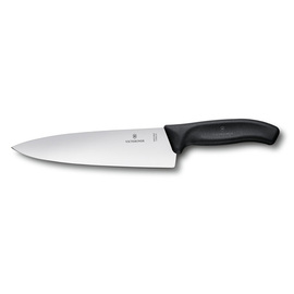 Kochmesser SWISS CLASSIC | Klingenlänge 20 cm | glatter Schliff | Grifffarbe schwarz L 34,4 cm Produktbild