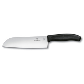 Santokumesser SWISS CLASSIC | Klingenlänge 17 cm | Grifffarbe schwarz L 29,8 cm Produktbild