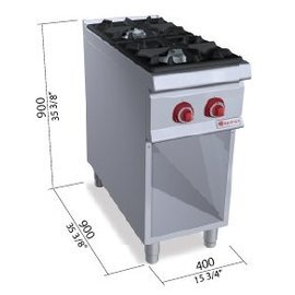 Gasherd SG9F2MP 24 kW | Unterbau offen Produktbild