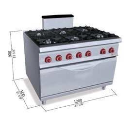 Gasherd SG9F6+T 65,5 kW | Backofen Produktbild