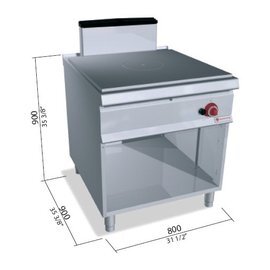 Glühplattenherd SG9TPM 13 kW | Unterbau offen Produktbild