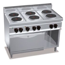 Elektroherd E7P6+FE Gastronorm 400 Volt 23,1 kW | Backofen | Unterbau halboffen | gusseiserne Kochmuldenplatte Produktbild