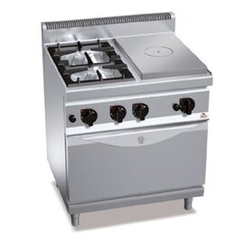 Glühplattenherd MACROS 700 G7T4P2F+FG1 Gastronorm | 3 Kochstellen | Backofen Produktbild