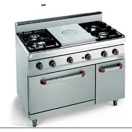Glühplattenherd G7T4P4F+FG Gastronorm 35,8 kW | Backofen | Unterbau geschlossen|1 Tür Produktbild