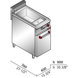 Gas-Nudelkocher mit Doppelbecken CPG40 MACROS 700 Standgerät | 30 ltr | doppelter Boden Produktbild