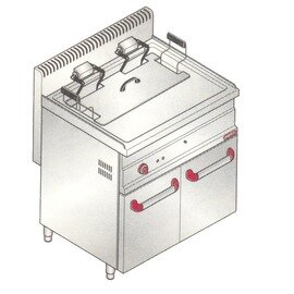 Elektro Backwarenfriteuse TURBO-PASTRY E7F30-8MP | 1 Becken 1 Korb 24 ltr | 400 Volt 18 kW Produktbild