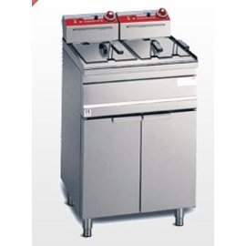 Elektro-Standfritteuse SNACK-STANDING ELT 12+12M-E | 1 Becken 2 Körbe 18 ltr | 400 Volt 12 kW Produktbild