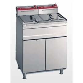 Elektro-Standfritteuse SNACK-STANDING ELT 18+18M-E | 2 Becken 4 Halbkörbe 26 ltr | 400 Volt 18 kW Produktbild