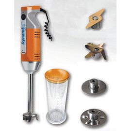 Mixstab-Set "Dynamix": Motorblock "Dynamics 160" + Mixstab (160 mm) - 1-Liter-Schüssel mit Deckel + 4-teiliges Messerset  mit Messer 2 Klingen + Emulgiermesser 4 Klingen + Schlagscheibe + Quirlscheibe Produktbild