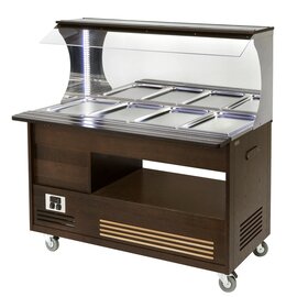 Kombi-Warm-Kaltbuffet wengefarben passend für 4 x GN 1/1 Produktbild