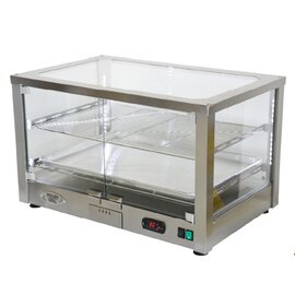 Panorama-Warmhaltevitrine WD 780 SN schwarz 3 Ebenen 1200 Watt 230 Volt  L 780 mm  B 490 mm  H 480 mm Produktbild 1 S