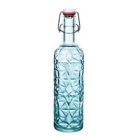 Bügelflasche 1000 ml ORIENTE Cool Blue Glas Ø 85 mm H 324 mm Produktbild