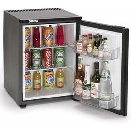 Einbau-Minibar E 129 P schwarz 30 ltr | Absorberkühlung | Türanschlag rechts Produktbild