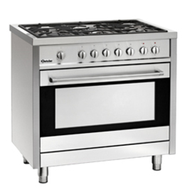 5 Flammen Gasherd 230 Volt 11,2 kW (Gas) 2,75 kW (Elektrobackofen) | Backofen Produktbild