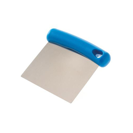 Teigabstecher Kunststoff Edelstahl | blau | flexibel | 80 mm x 115 mm Produktbild