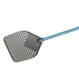 Pizzaschaufel Aluminium | verstärkt 330 x 330 mm gelocht Stiellänge 1200 mm | 2-teiliger Griff Produktbild