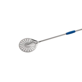 Pizzaschaufel Edelstahl | 2-teiliger Griff 200 x 200 mm gelocht Stiellänge 1200 mm Produktbild