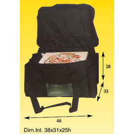 Pizzawarmhaltetasche schwarz  • beheizbar  | 460 mm  x 330 mm  H 280 mm Produktbild