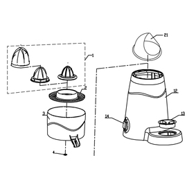 Ersatzkegel - Cone - Medio zu Saftpresse SMCJ4-5 Produktbild