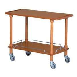 Servierwagen CLP 2002 | nussbaumfarben | 2 Borde | 4 Lenkrollen Produktbild