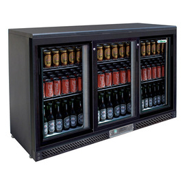 Flaschenkühlschrank G-BC3PS mit 3 Glasschiebetüren | 335 ltr L 1350 mm x 535 mm H 920 mm Produktbild