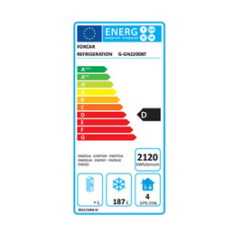 Tiefkühltisch GN2200BT | 282 ltr | 2 Volltüren | Aufkantung Produktbild 1 L