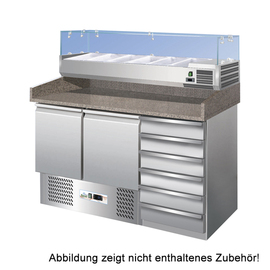 Pizzakühltisch S903PZCAS | 257 ltr | 2 Volltüren | 6 Schubladen Produktbild