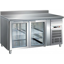 Kühltisch GN 1/1 GN2200TNG 340 Watt | Aufkantung | 2 Glastüren Produktbild