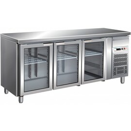 Kühltisch GN 1/1 GN3100TNG 340 Watt | 3 Glastüren Produktbild