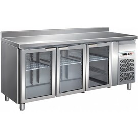 Kühltisch GN 1/1 GN3200TNG 340 Watt | Aufkantung | 3 Glastüren Produktbild