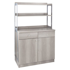 Serviceschrank fahrbar grau | 900 mm x 480 mm H 1550 mm Produktbild