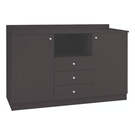 Serviceschrank fahrbar schwarz | 1360 mm x 480 mm H 950 mm Produktbild