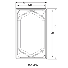 GN Behälter GN 1/1 x 100 mm | Edelstahl Hexagon Produktbild 1 S