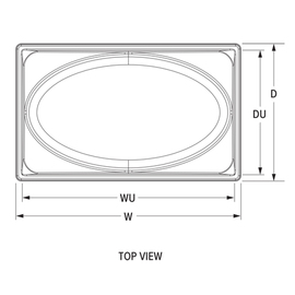 GN Behälter GN 1/1 x 51 mm | Edelstahl oval Produktbild 1 S