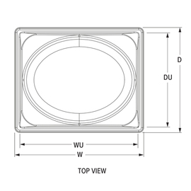 GN Behälter GN 1/3 x 100 mm | Edelstahl oval Produktbild 1 S