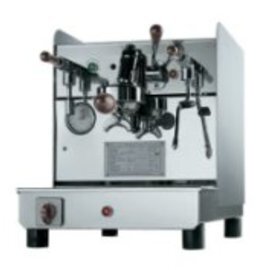 Espressomaschine 1 DELIZIOSA , Modell Sixties, 1 Brühgruppe,  Inox / Chrom & Bakelite, mit Hebel Produktbild